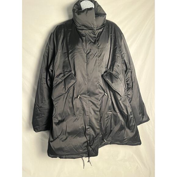 Uniqlo +J Jil Sander Down Parka Coat Black XL Oversized 90% Down - Picture 1 of 8